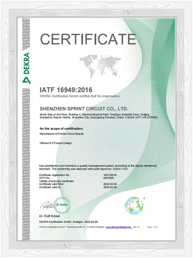 Viktiga PCB-certifieringar: IATF16949, UL, IPC, RoHS och ISO9001 Översikt